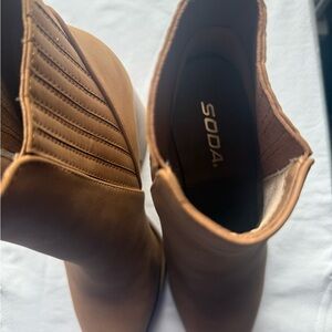 Soda Brown Ankle Boots